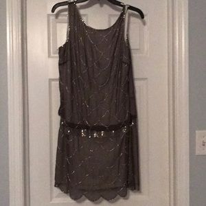 COPY - Silver beaded blouson dress